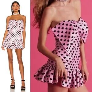 NEW! LoveShackFancy- Tilson Dress in Rosebud Pink Mini Heart Size 6